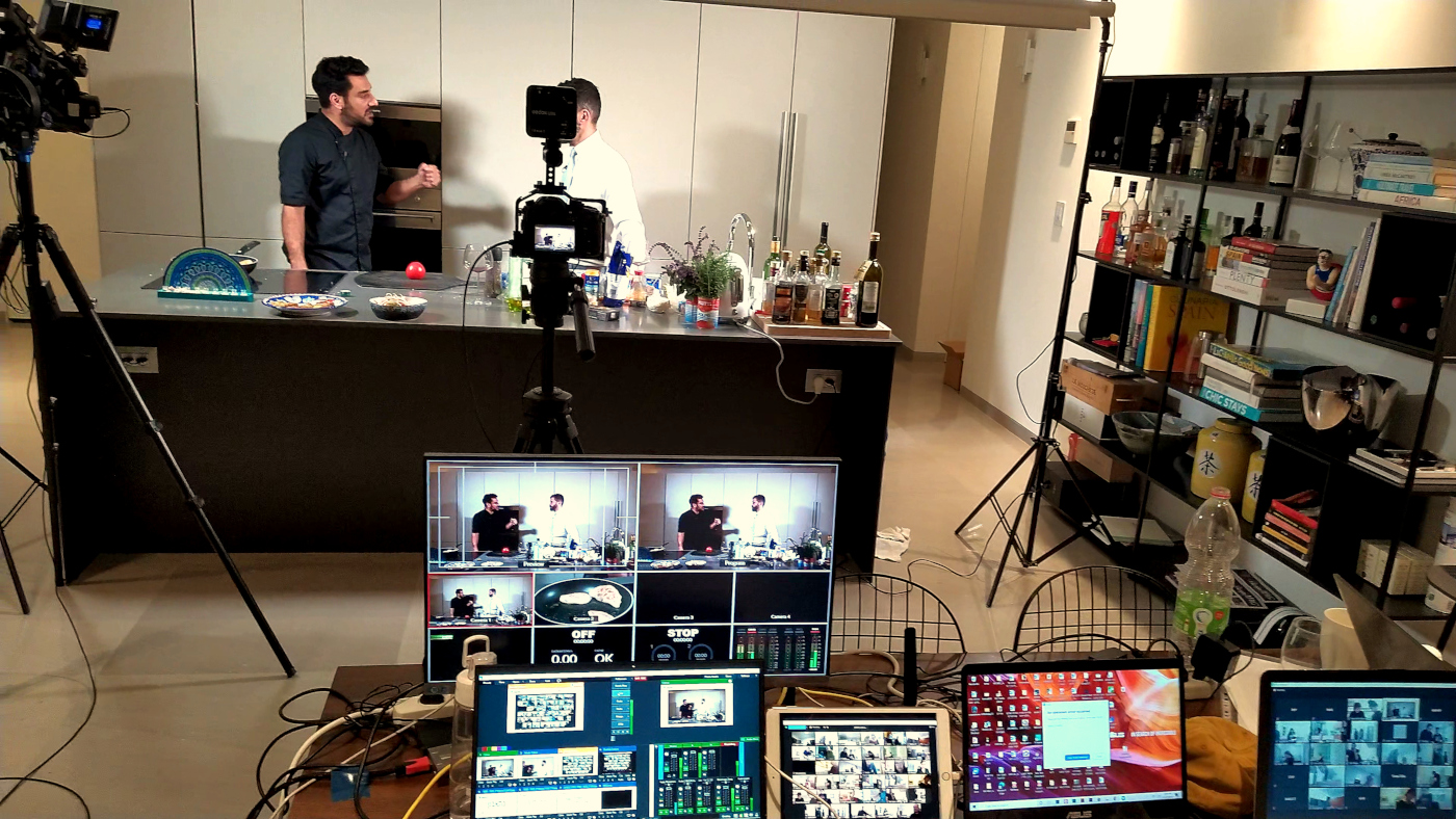 שידור זום אינטראקטיבי עם שף