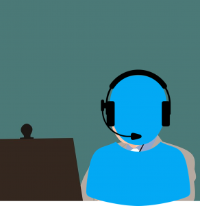 שימוש באוזניות לשיחת זום